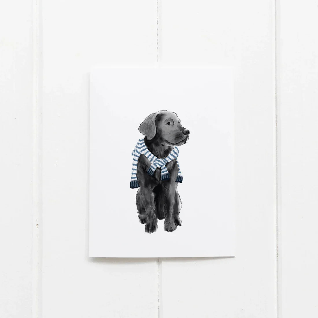 Preppy Black Lab Greeting Card