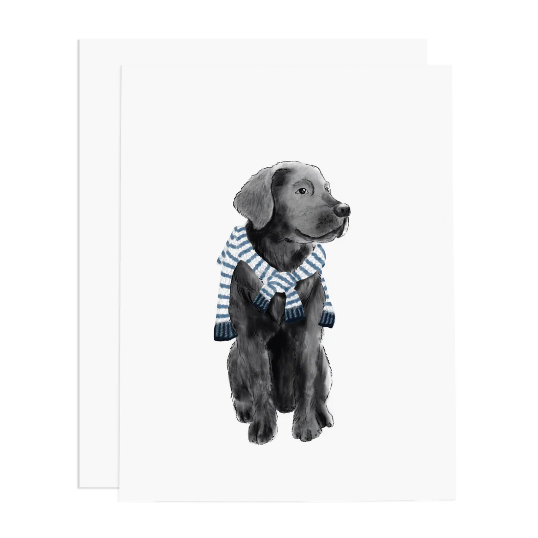 Preppy Black Lab Greeting Card