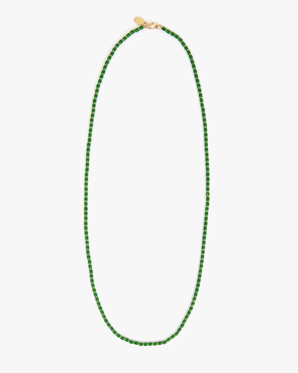 Enamel Barrel Chain Bracelet in Emerald