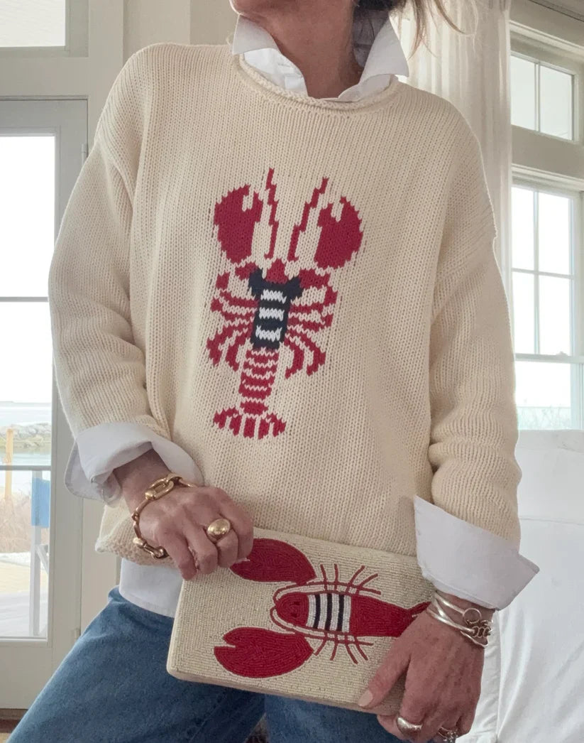Chloe Rollneck Lobster Sweater