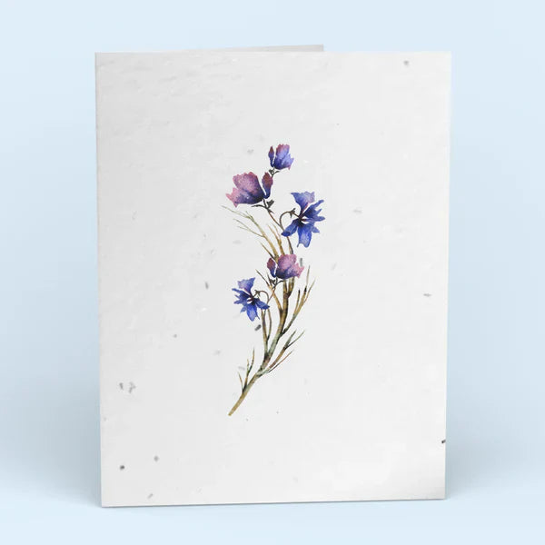 Blue Botanical Card