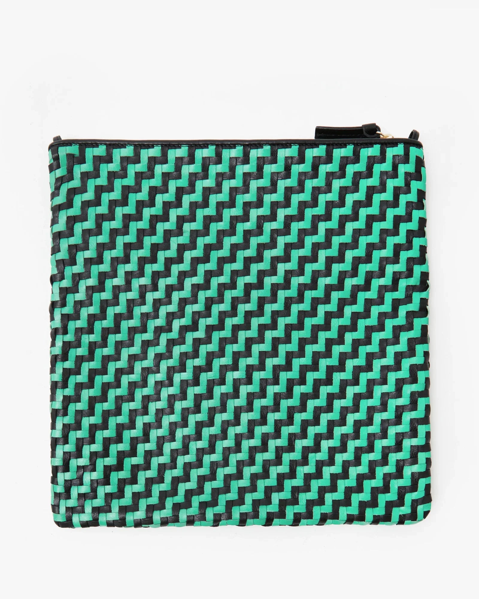 Foldover Clutch in Mint & Black