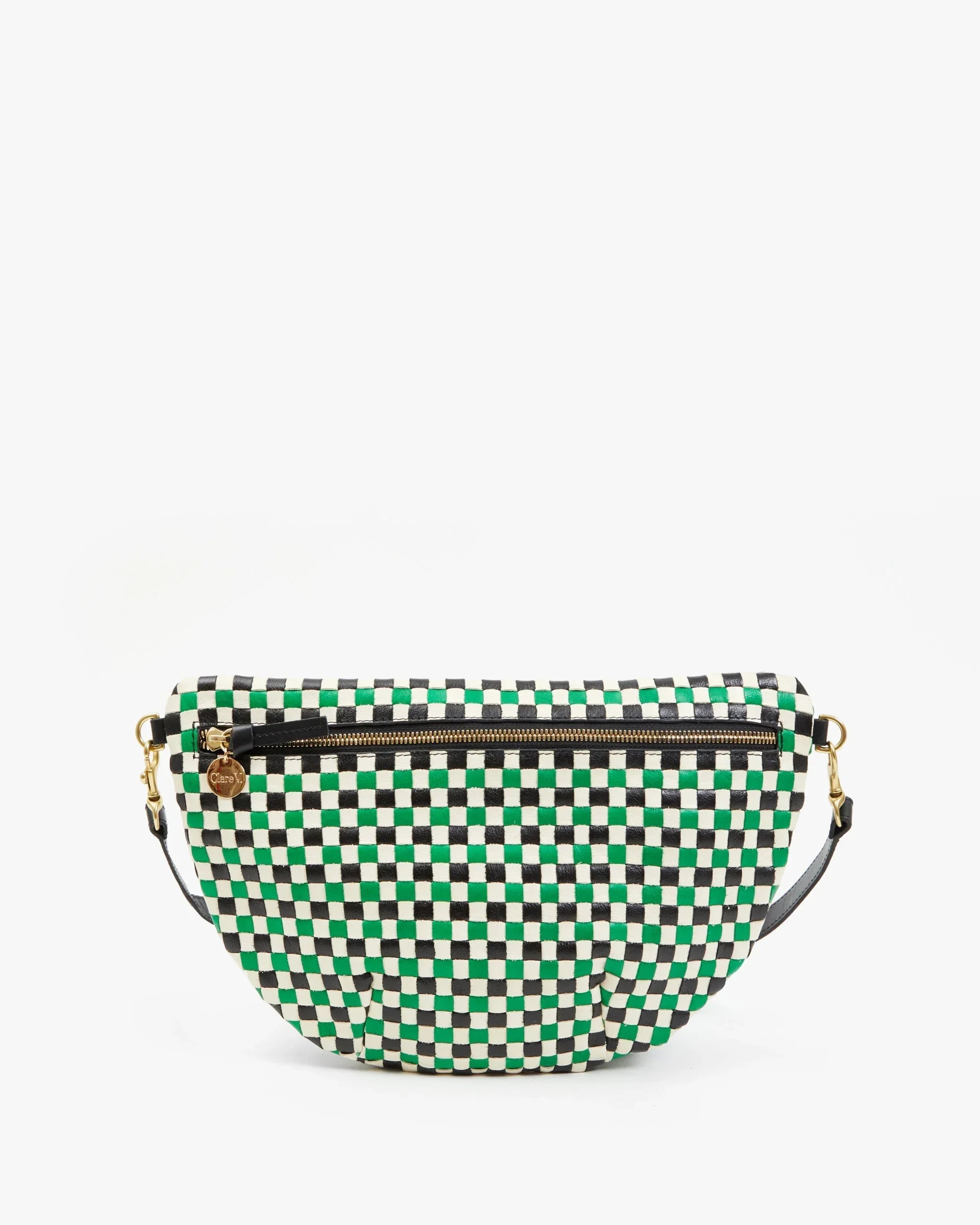 Grande Fanny in Green Apple Multi Woven Checker