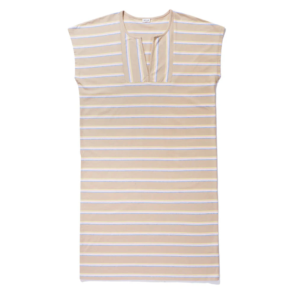 The Rhoda Dress in Sand Multistripe