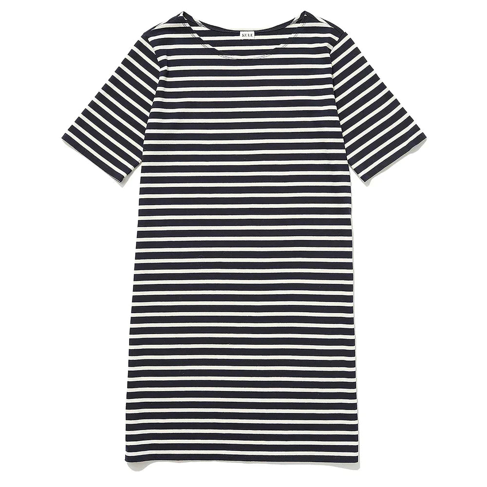The Tee Dress in Navy/Cream
