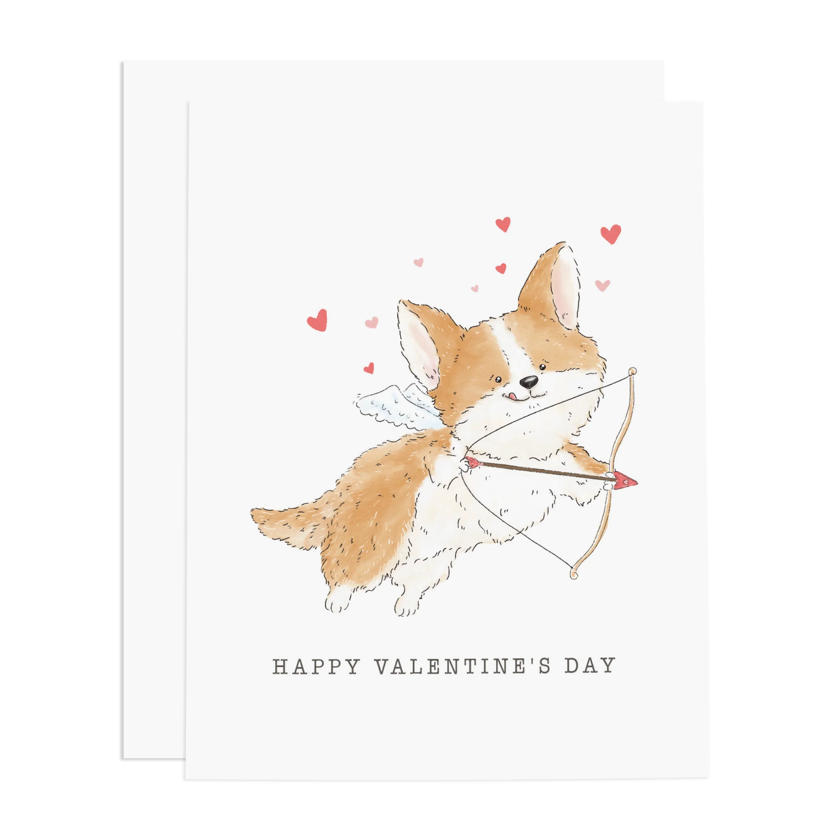 Cupid Dog Valentine's Day Greeting Card