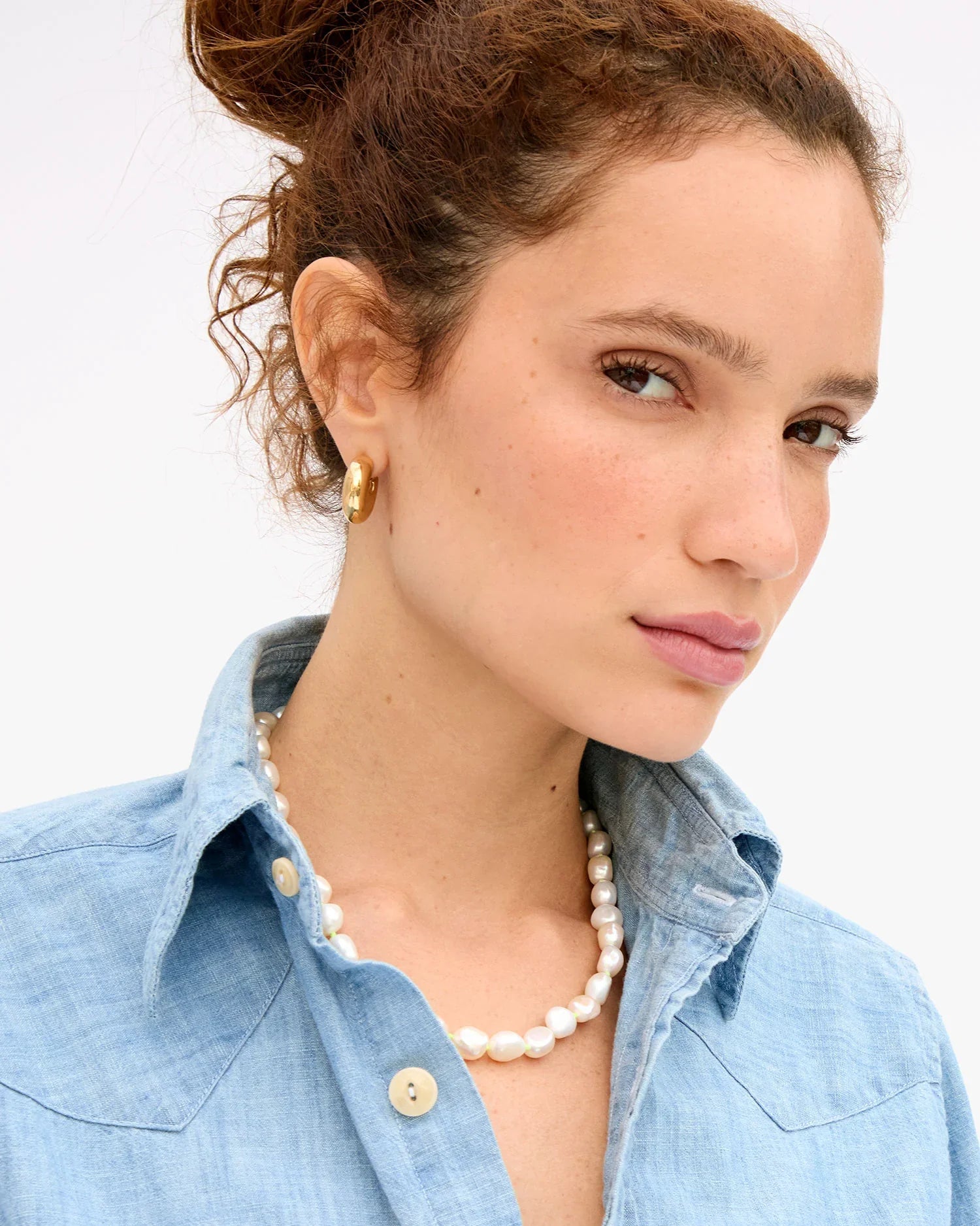 Le Pearl Necklace in Cream