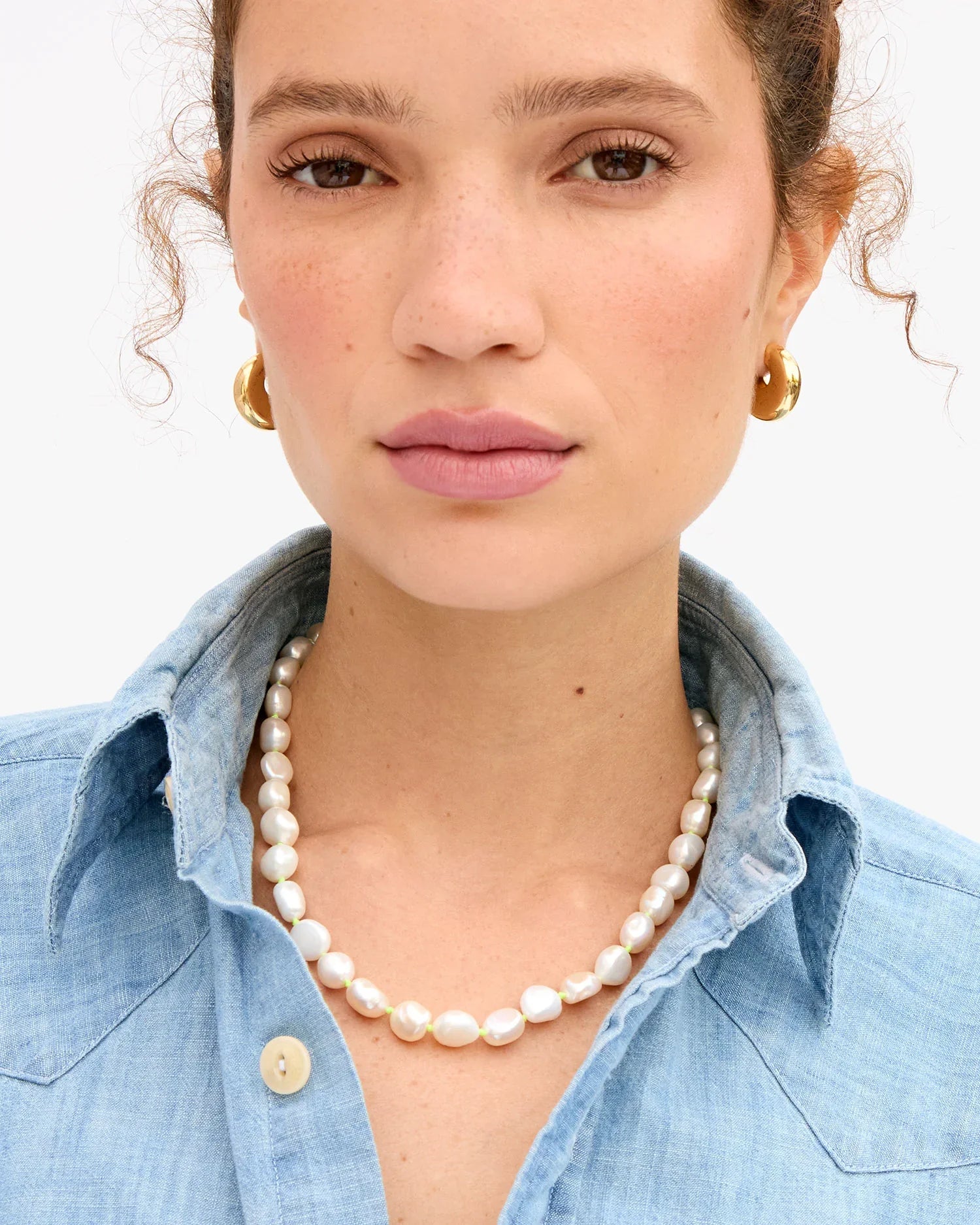 Le Pearl Necklace in Cream