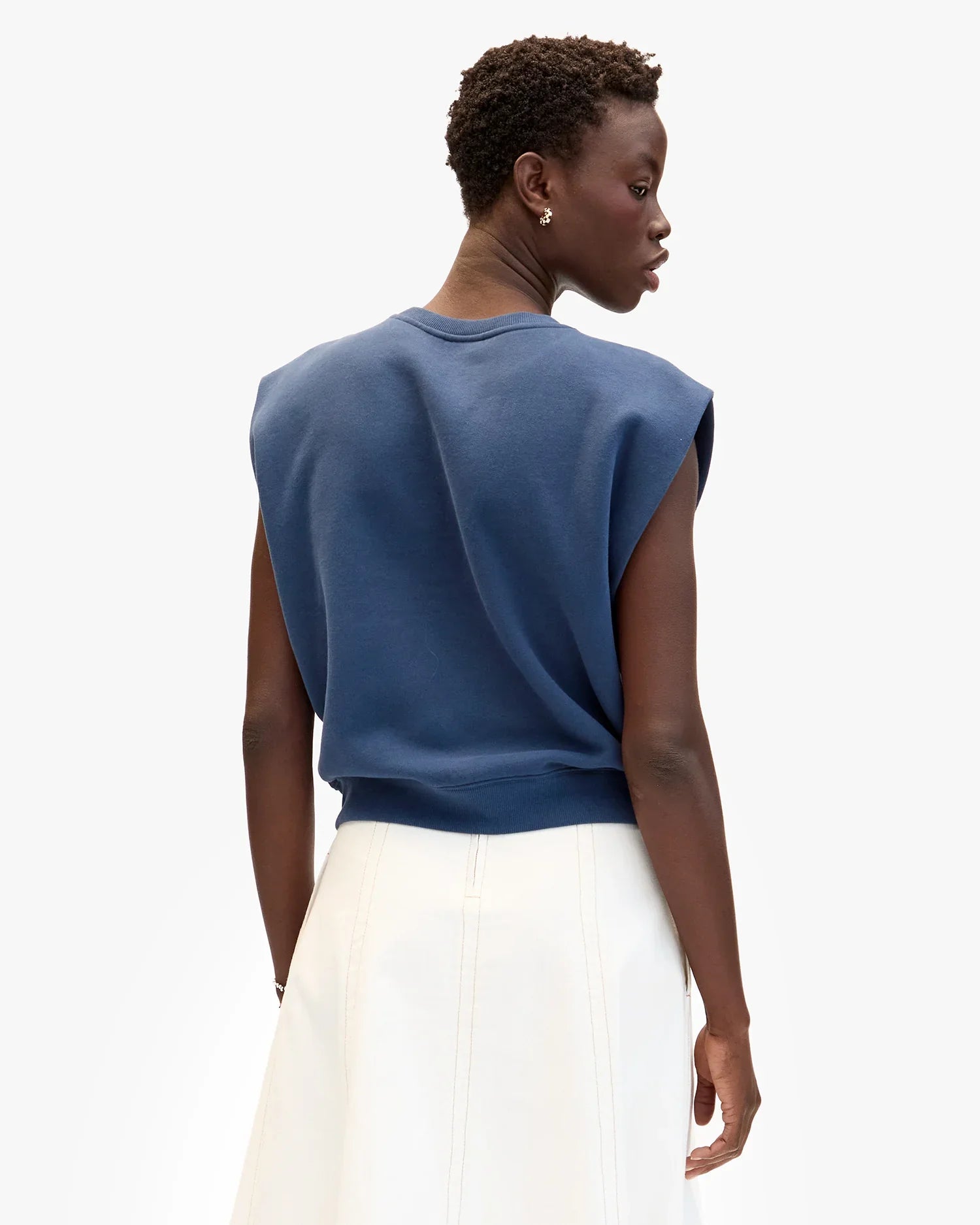 Le Vest in Navy w/ Gold Anchor Button