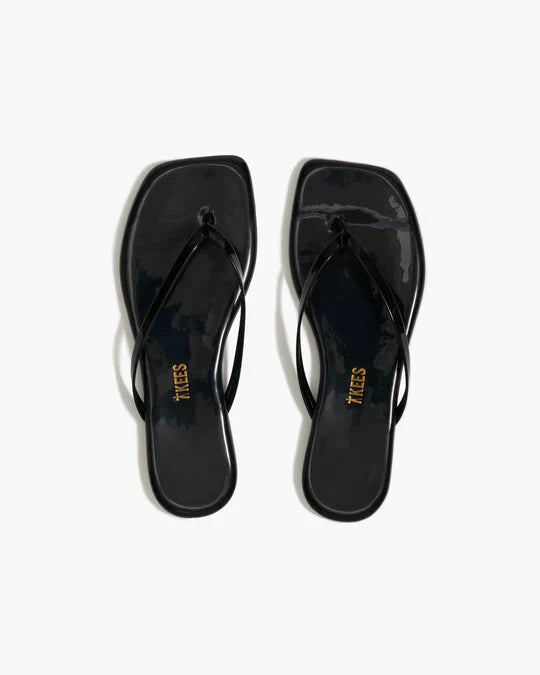 Square Toe Lily Flip Flop in Licorice
