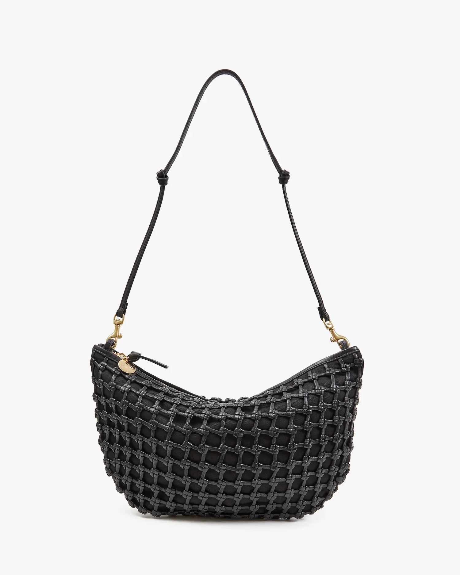 Lune in Black Knot Woven Leather