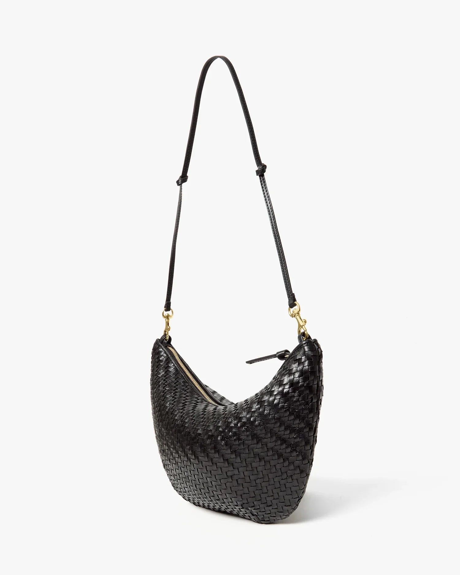 Lune in Black Woven Zig Zag