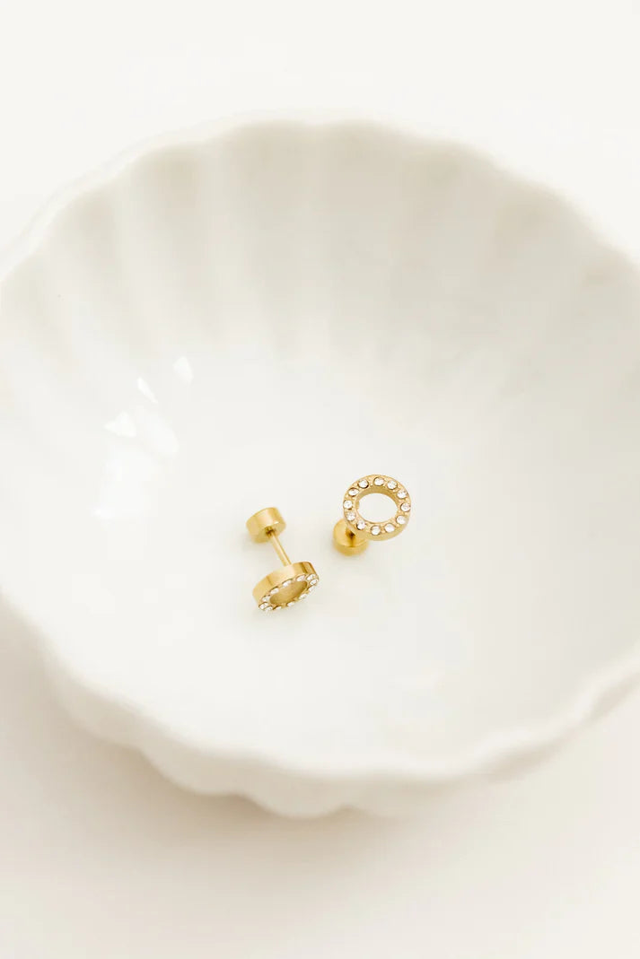 Lainey Gold Screwback Stud