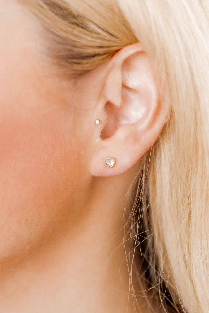 Polly Heart Screwback Stud