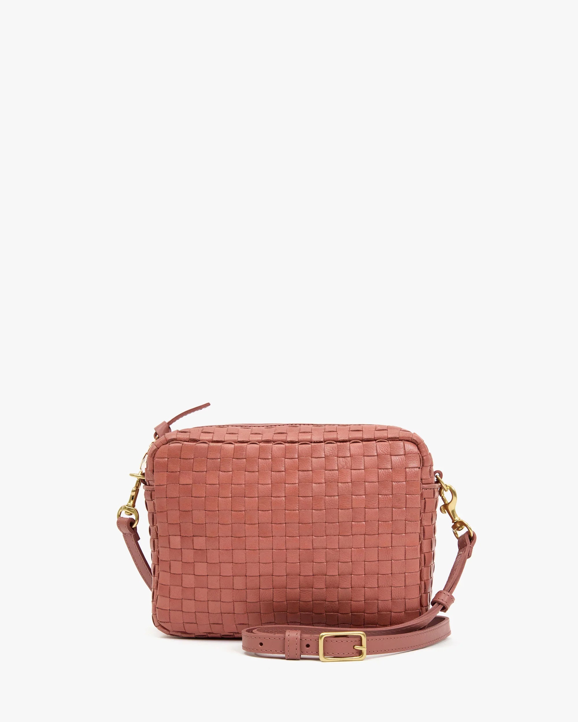 Midi Sac in Rose Clay Woven Checker