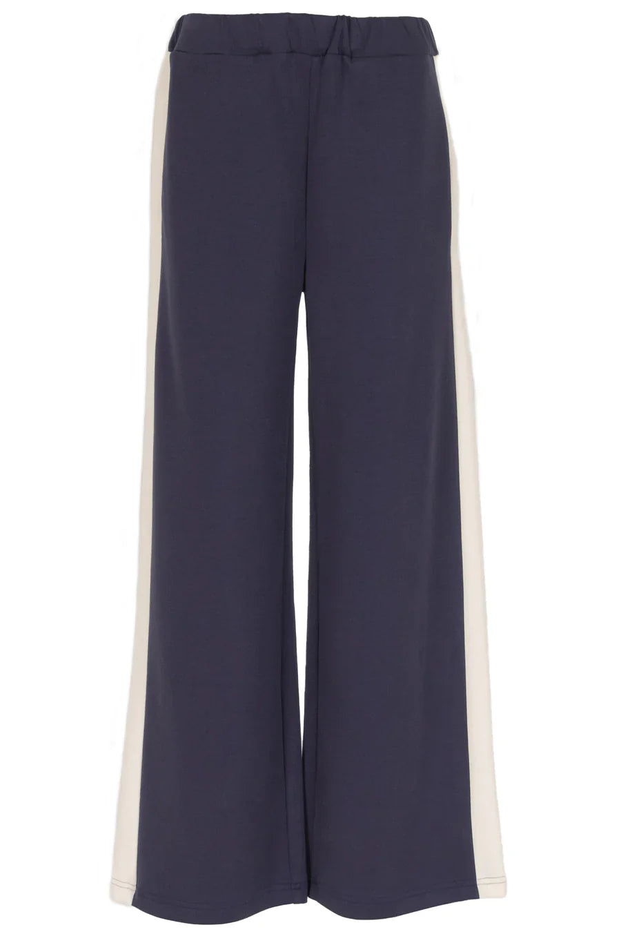 Lula Side Stripe Wide Leg Pants in Navy