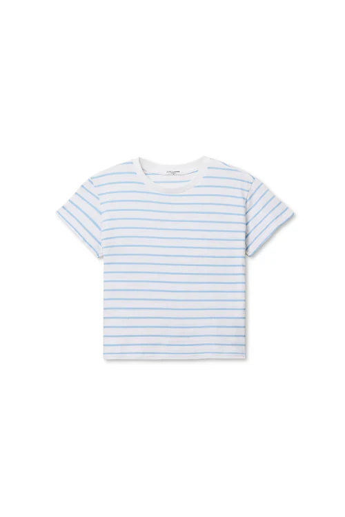 Everett Stripe Tee in Powder Blue Stripe