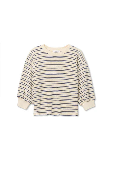 Roxy Sweatshirt in Cobalt/Sugar Stripe