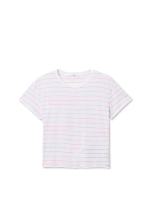 Everett Stripe Tee in Pink Stripe