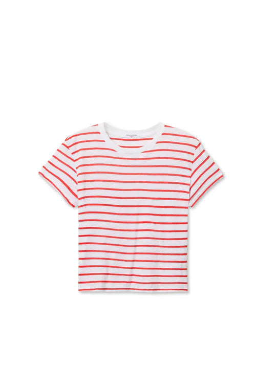 Everett Stripe Tee in Tomato Stripe
