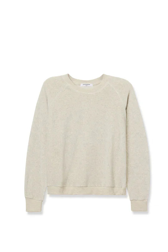 Stella Velour Crewneck Sweatshirt in Oatmeal