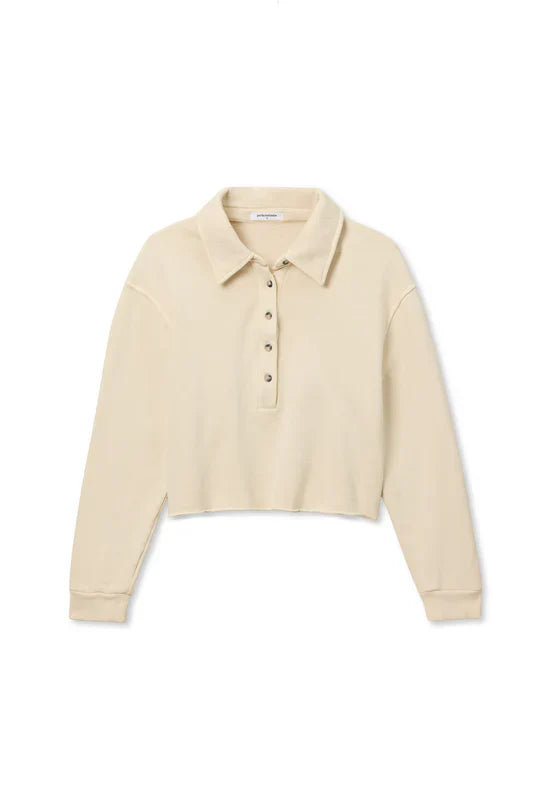 Vinny Collared Sweatshirt in Sugar