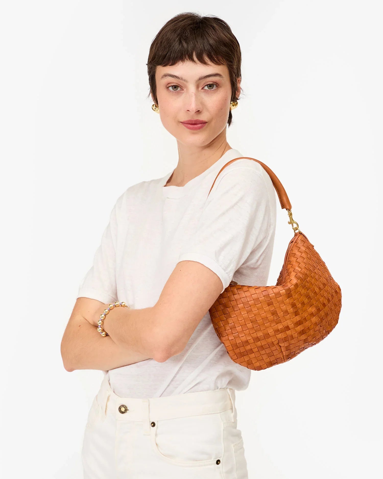 Petit Moyen in Natural Woven Checker