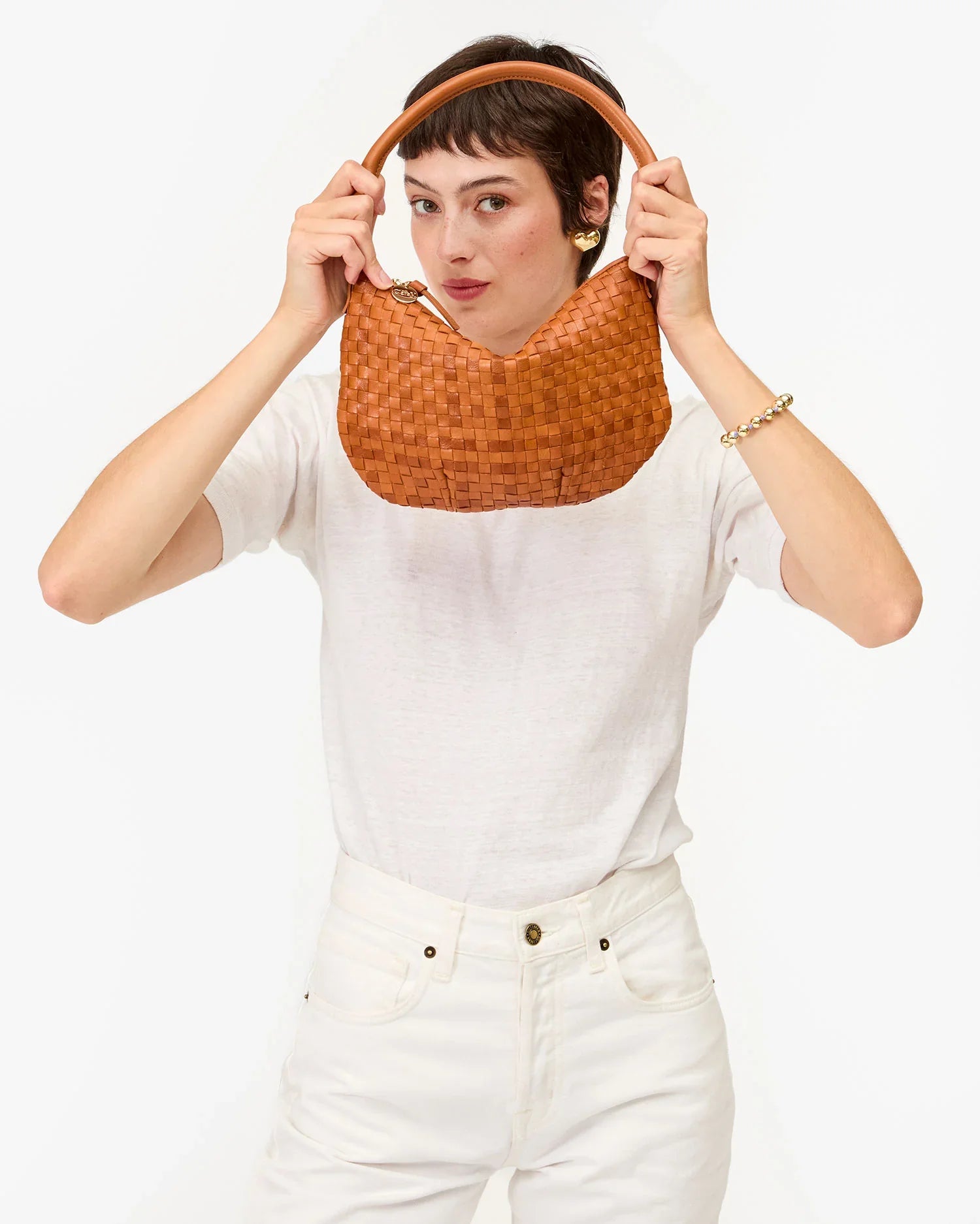 Petit Moyen in Natural Woven Checker