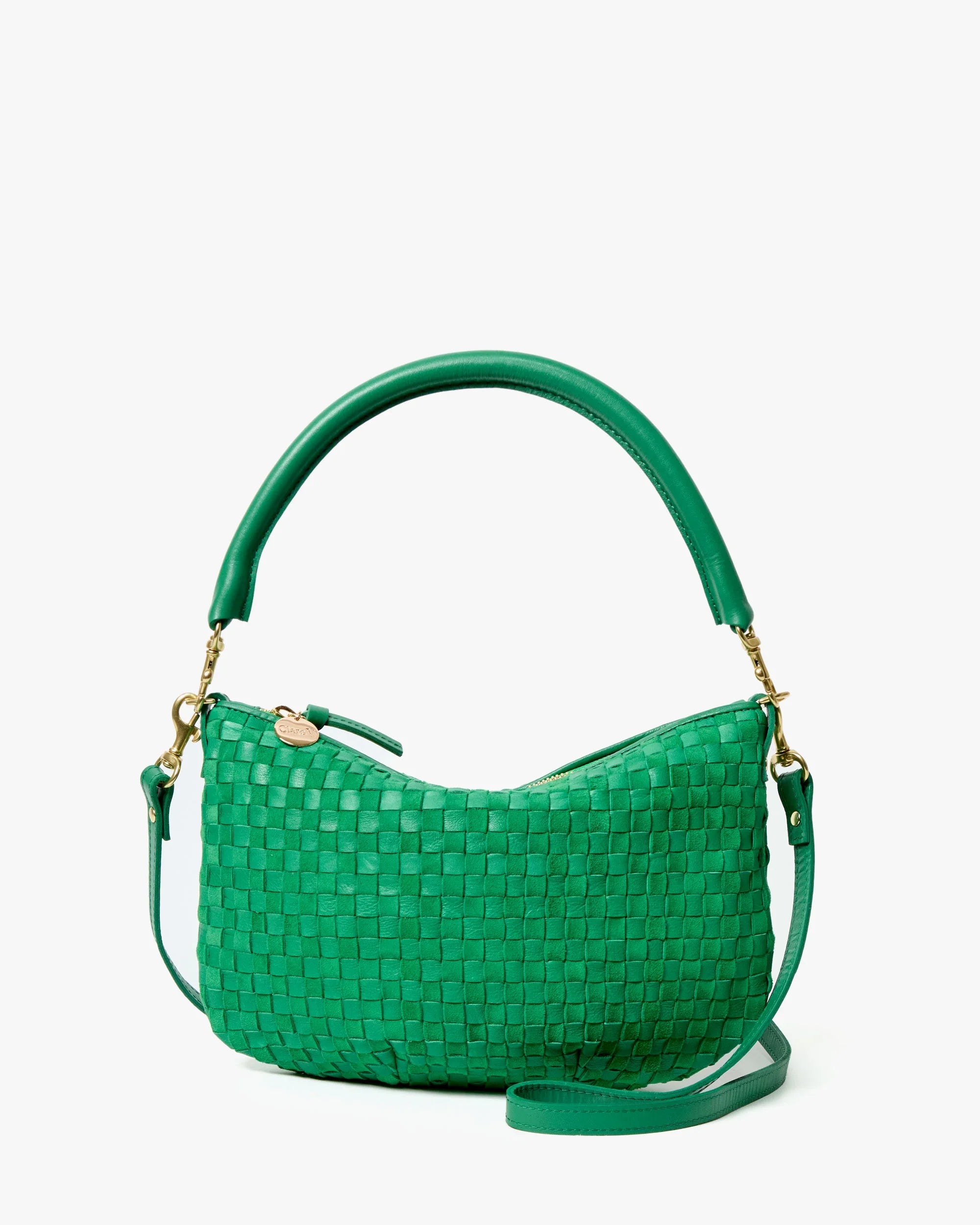 Petit Moyen Messenger in Grass Leather/Suede Woven Checker