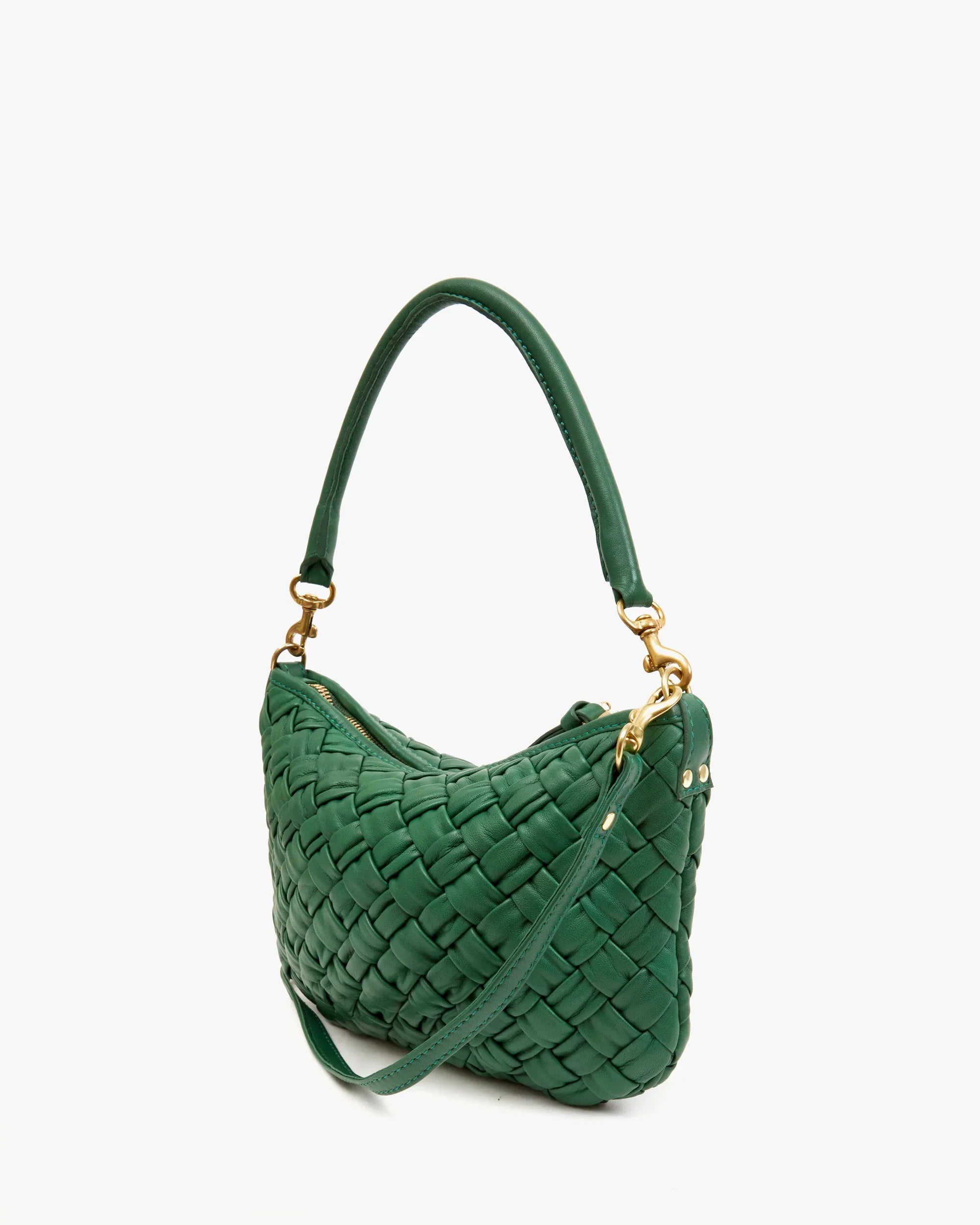 Petit Moyen in Fern Puffy Woven Nappa
