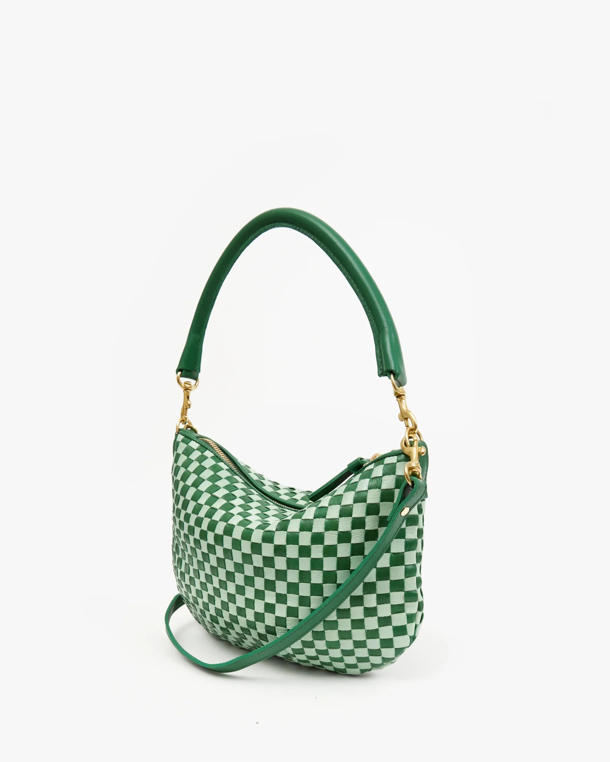 Petit Moyen in Fern & Mist Woven Checker