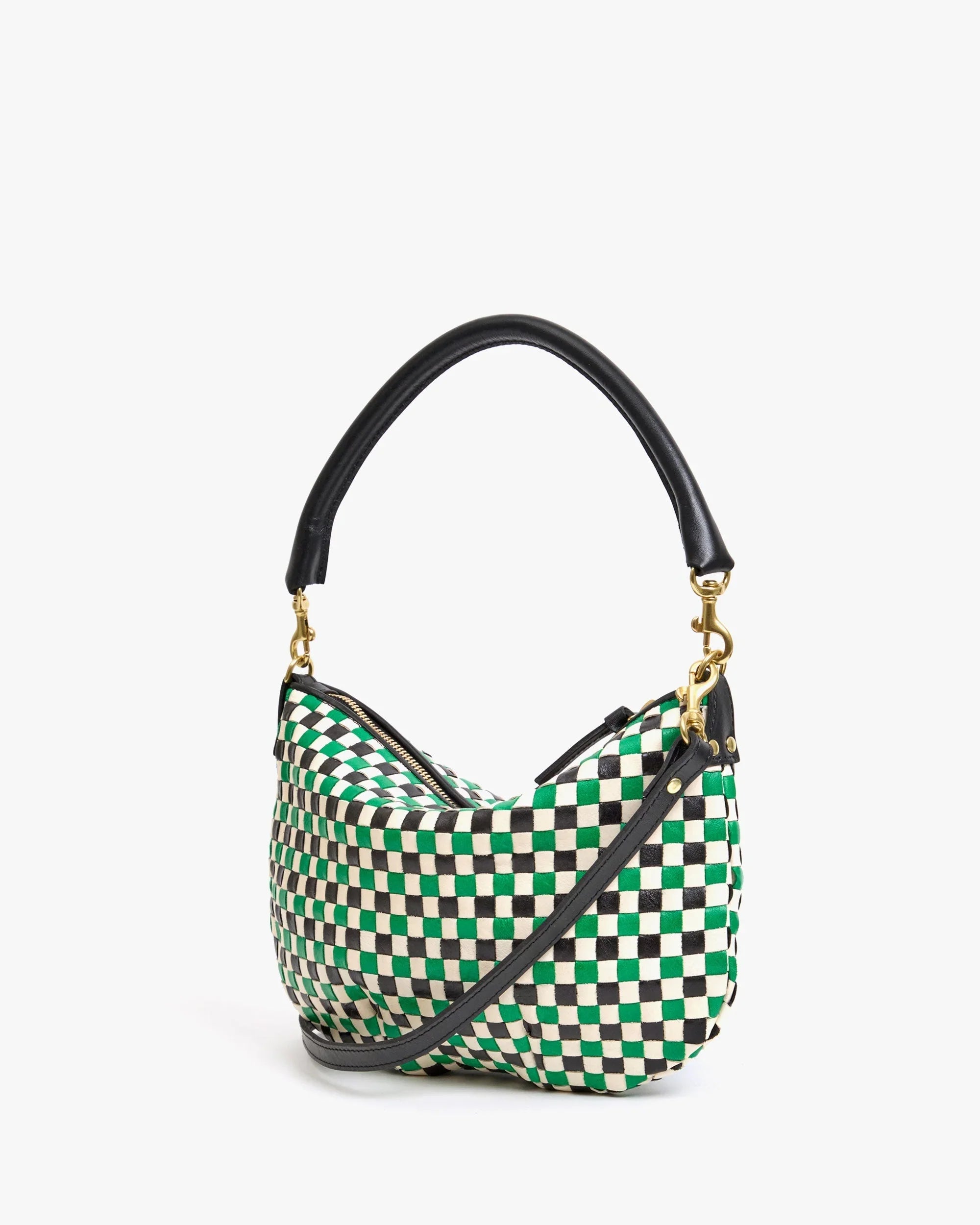 Petit Moyen in Green Apple Multi Woven Checker