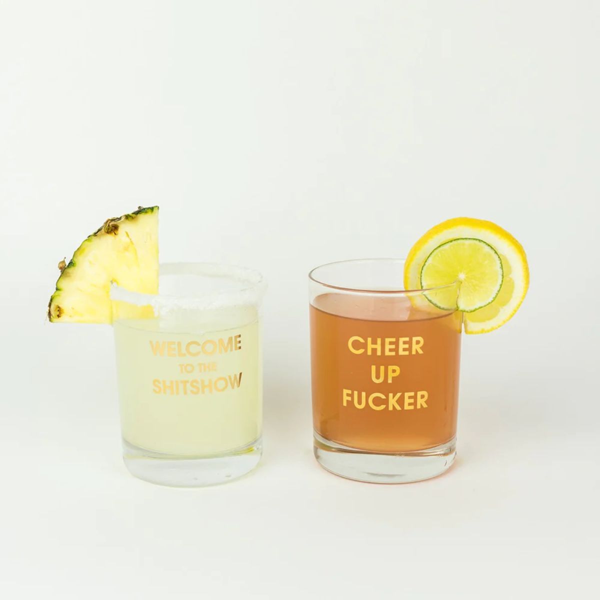 Welcome to the Shitshow Rocks Glass