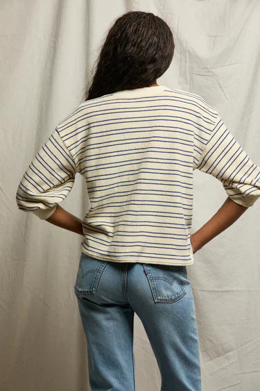 Roxy Sweatshirt in Cobalt/Sugar Stripe