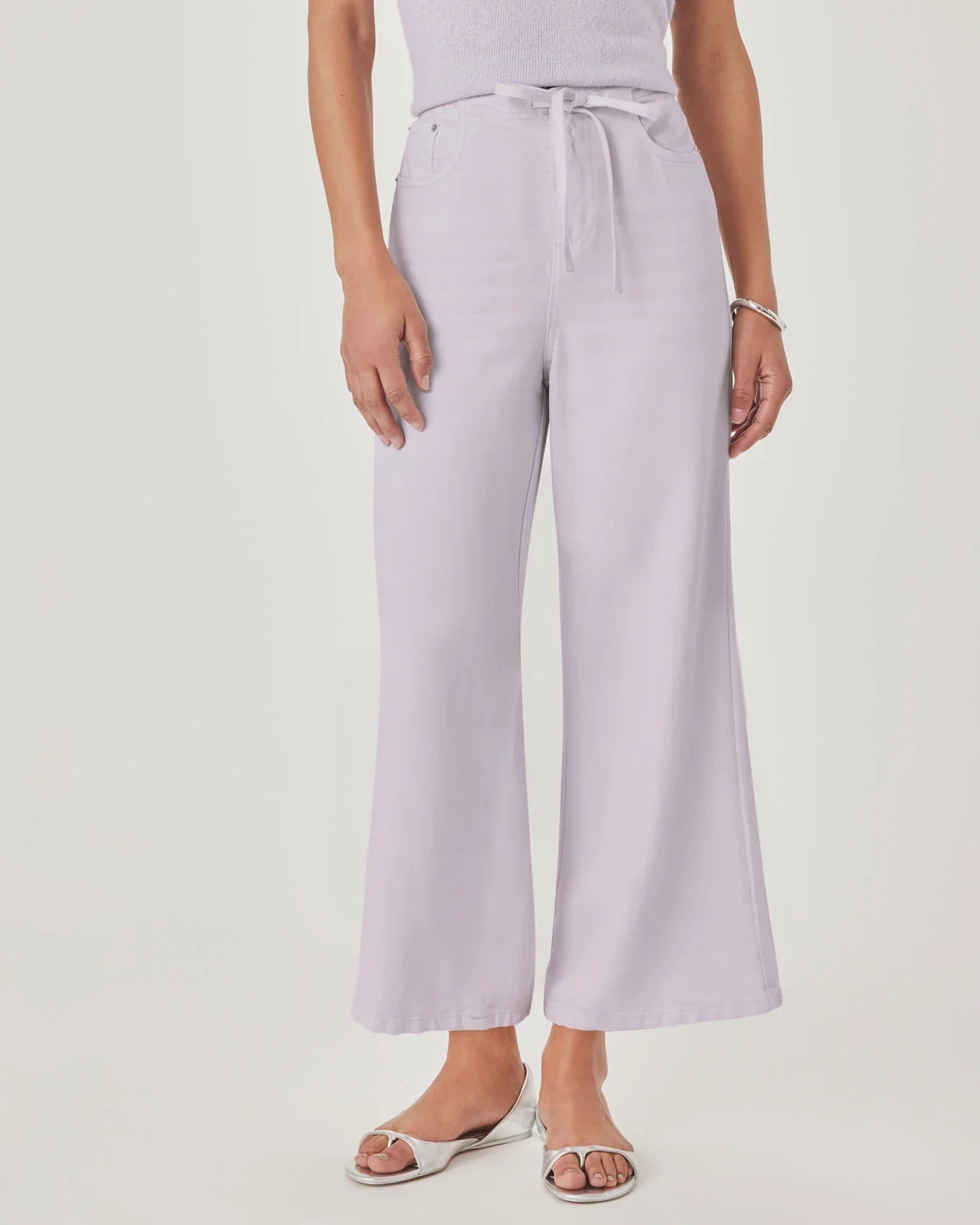 Lounge Denim Crop Pant in Lavender