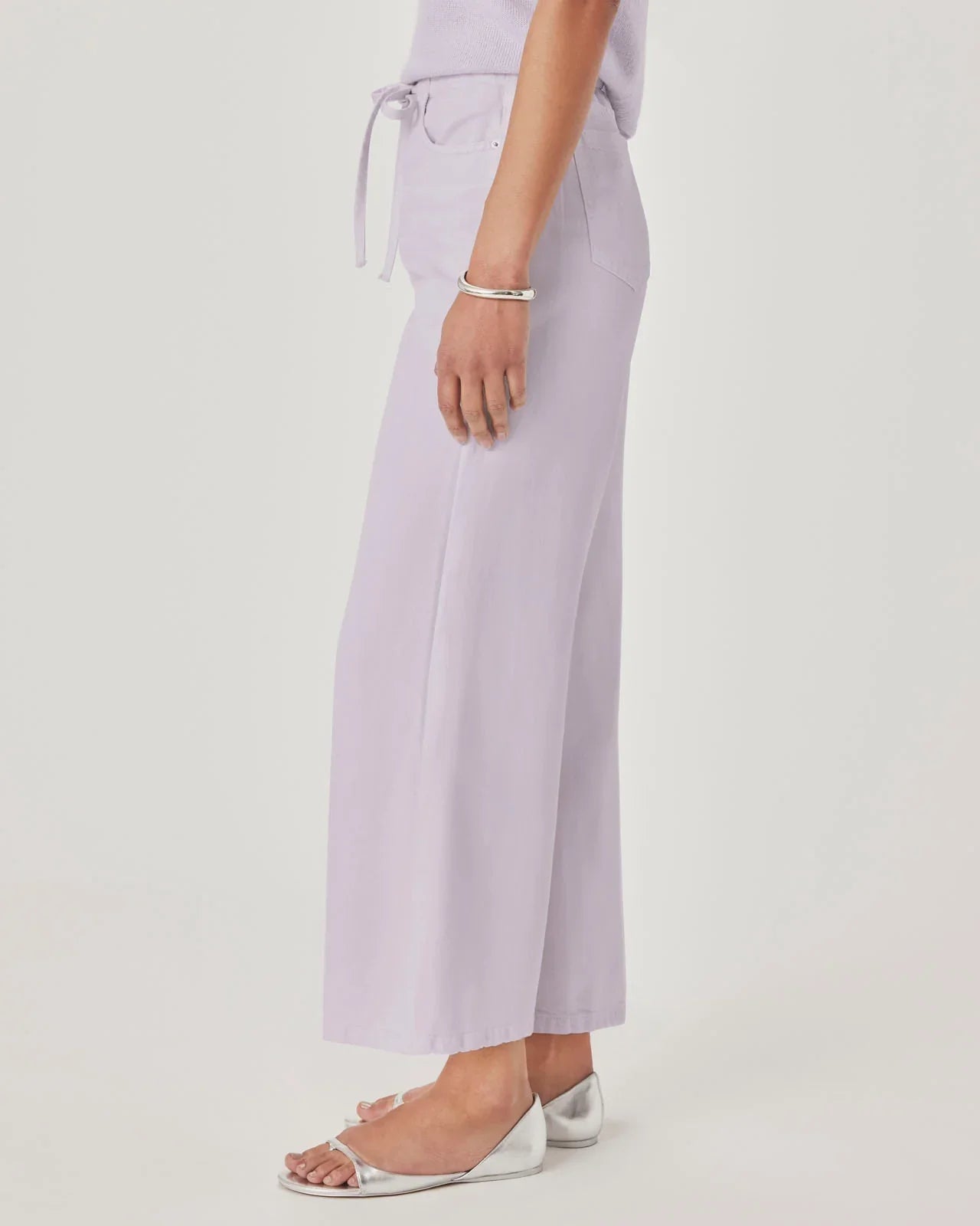 Lounge Denim Crop Pant in Lavender