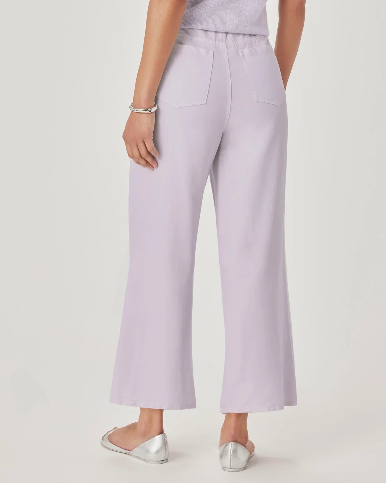 Lounge Denim Crop Pant in Lavender