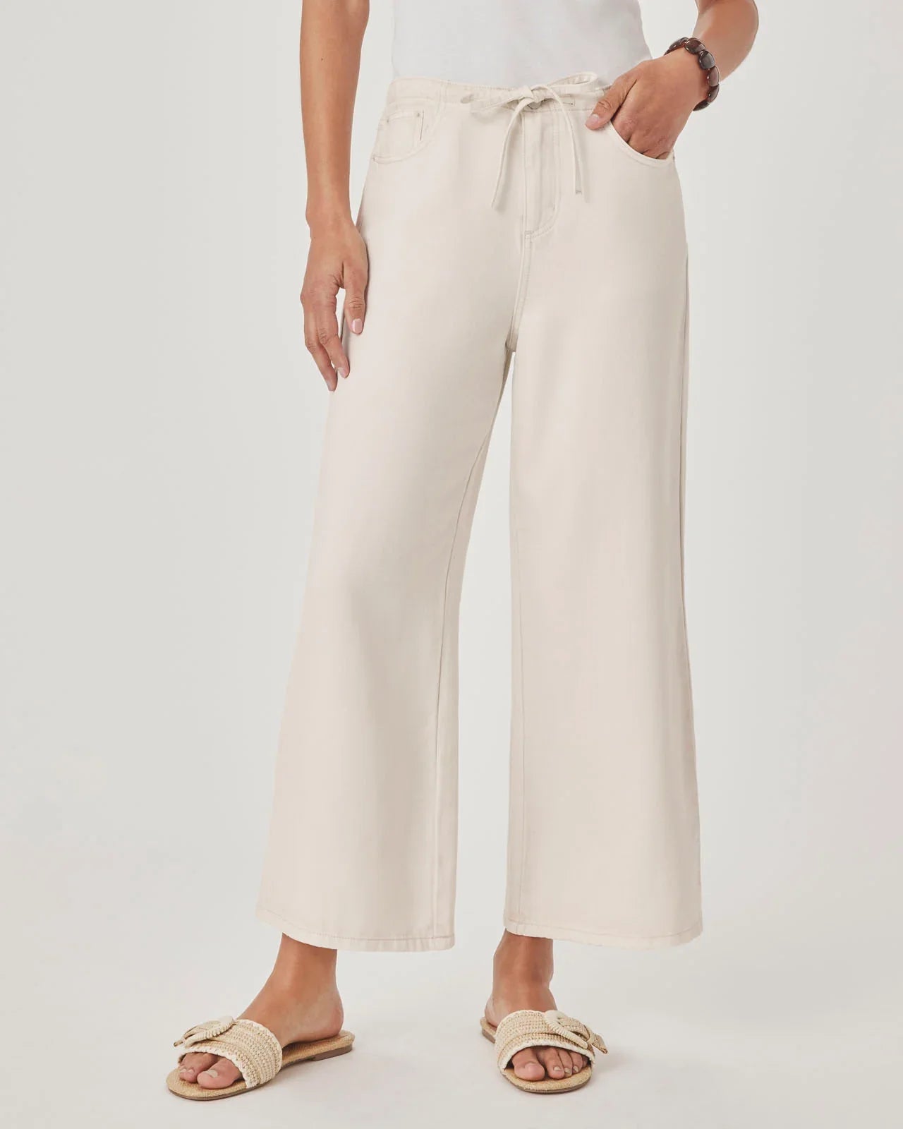 Lounge Denim Crop Pant in Moonstone