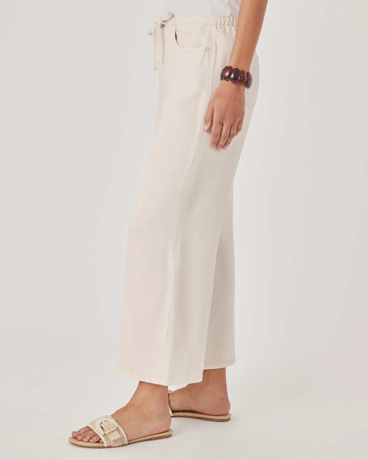 Lounge Denim Crop Pant in Moonstone