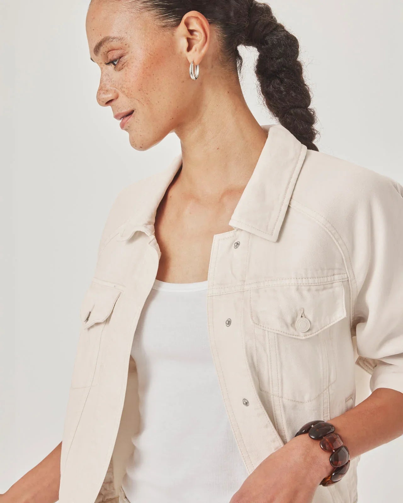 Lounge Denim Jacket in Moonstone