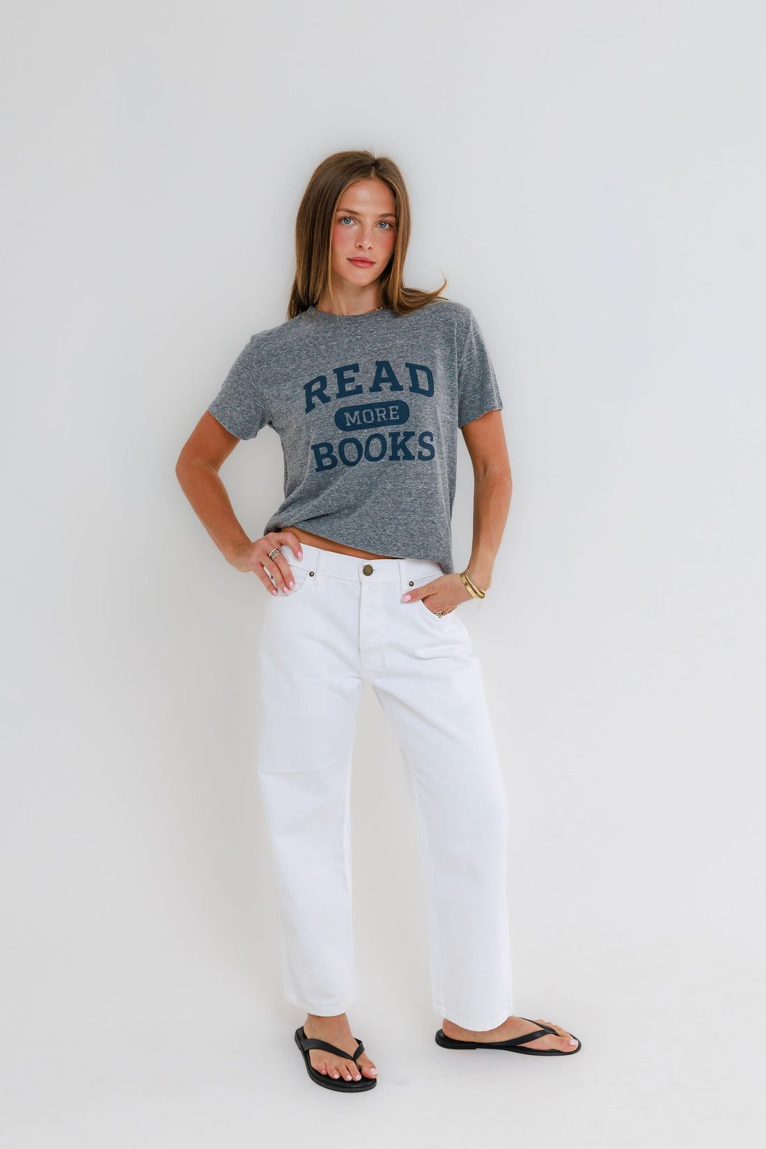 Read More Books Tee in Heather Grey