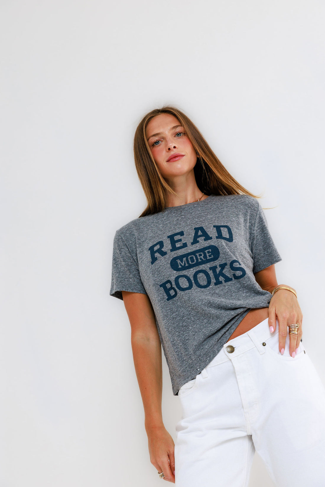 Read More Books Tee in Heather Grey