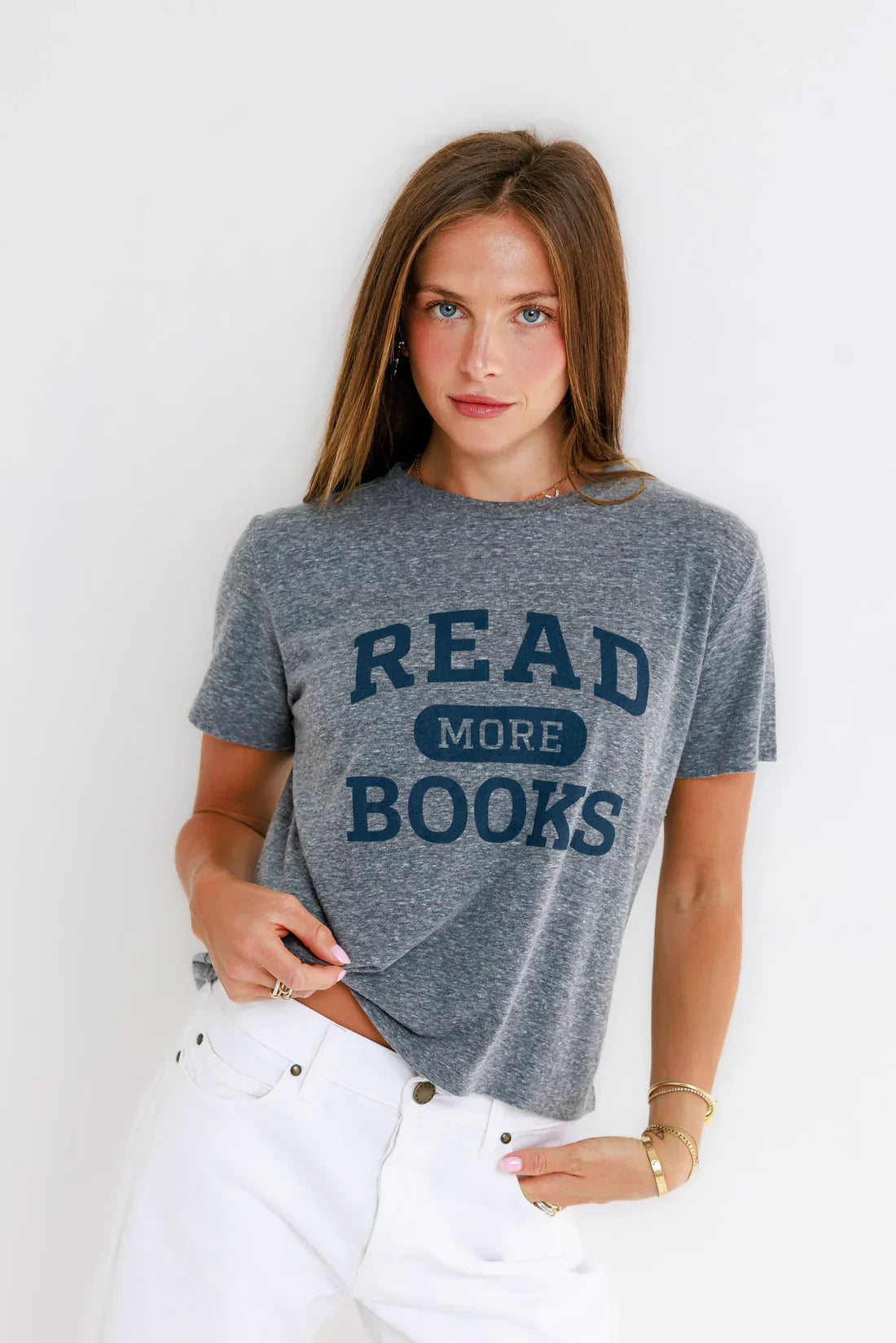 Read More Books Tee in Heather Grey