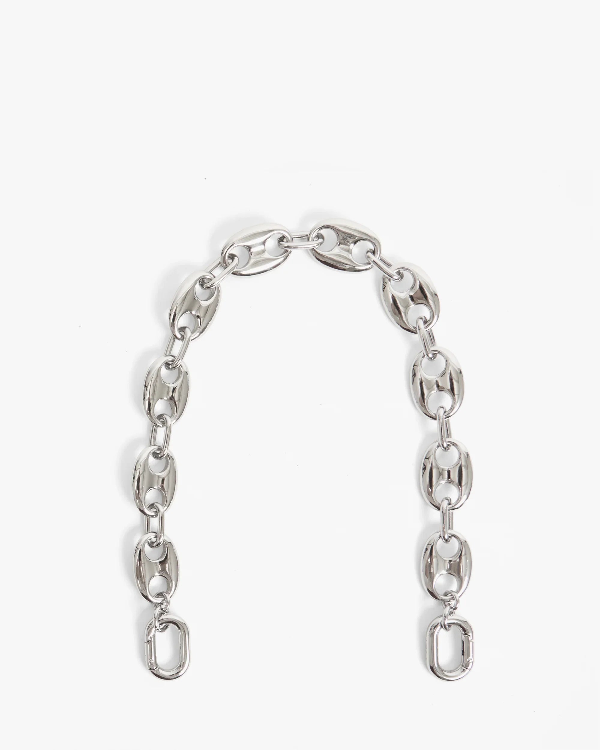 Shortie Strap in Silver Mariner Chain