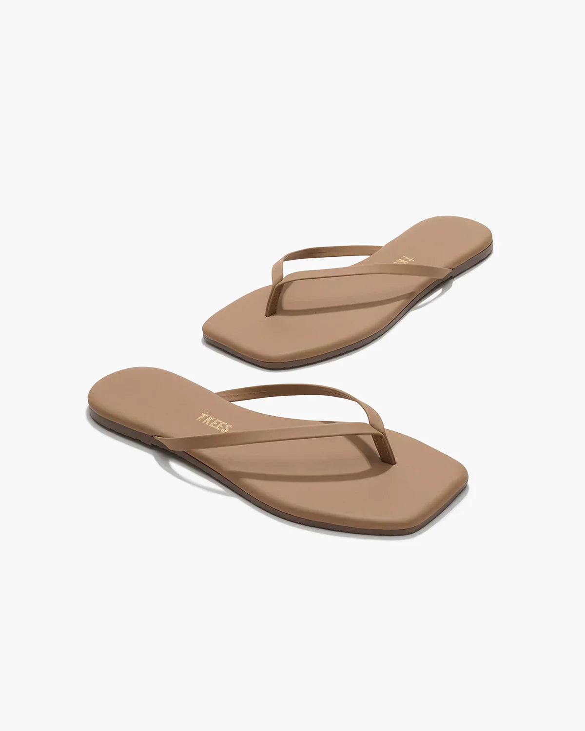 Square Toe Lily Flip Flop in Cocobutter