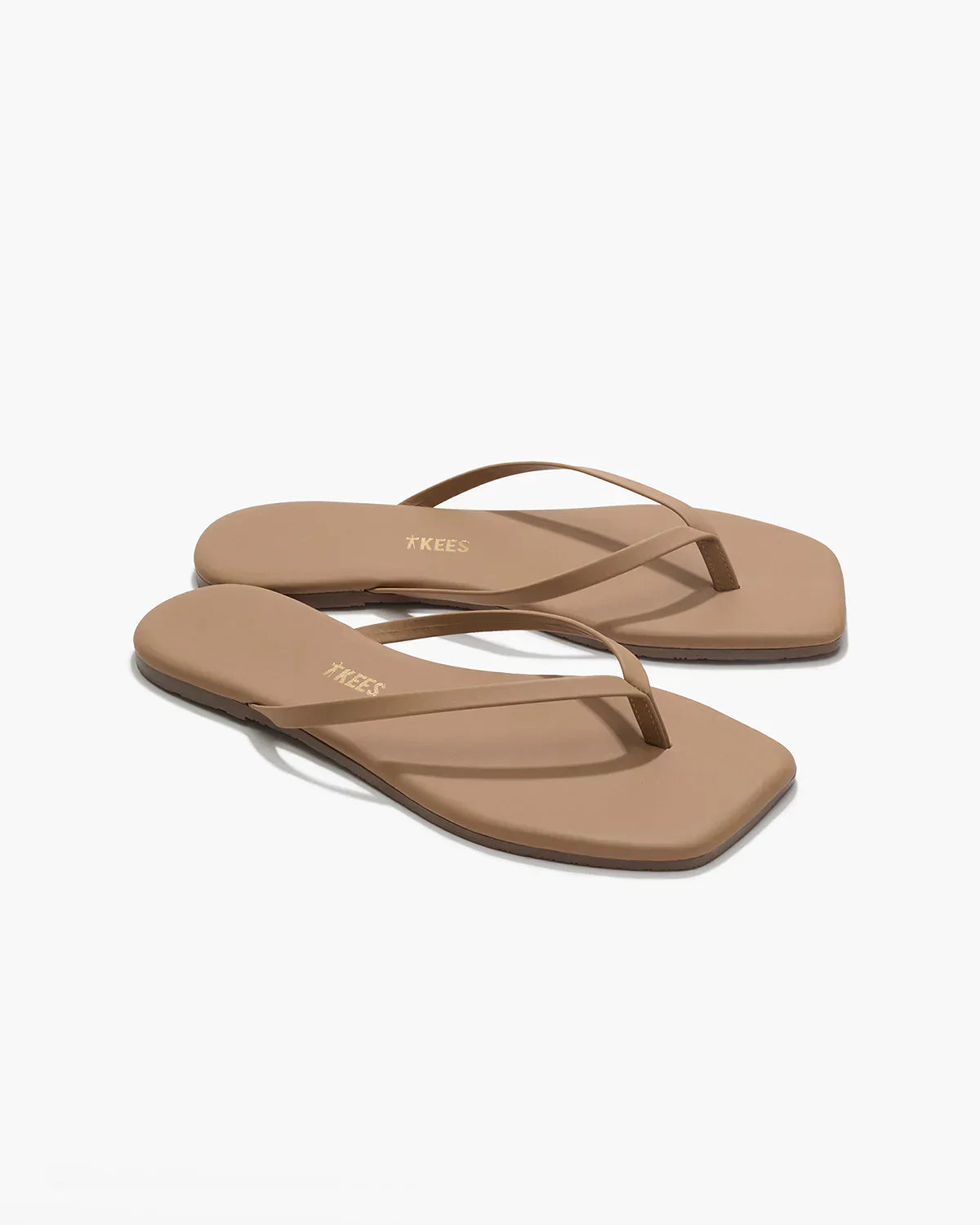 Square Toe Lily Flip Flop in Cocobutter