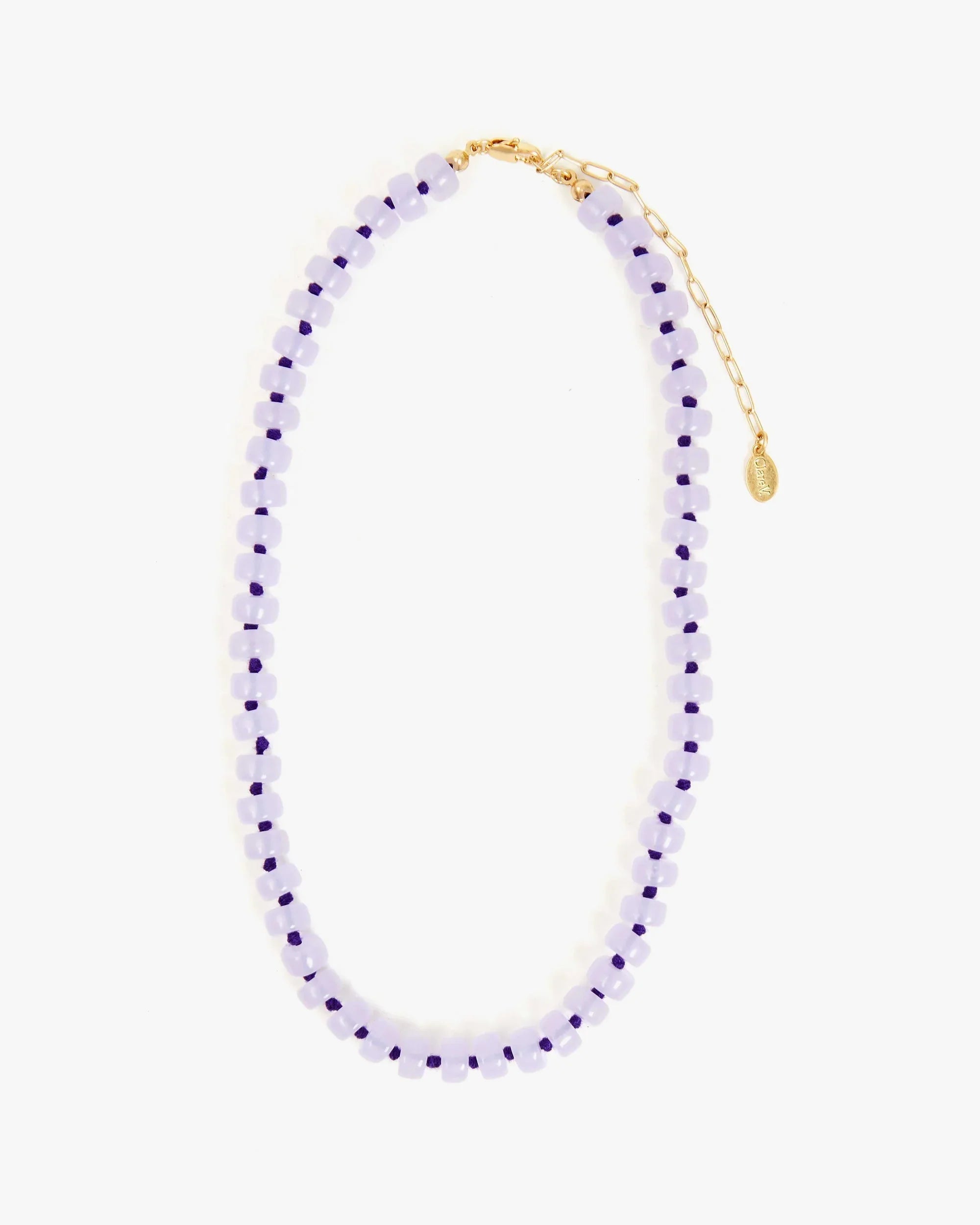 Stone Slice Necklace in Lavender
