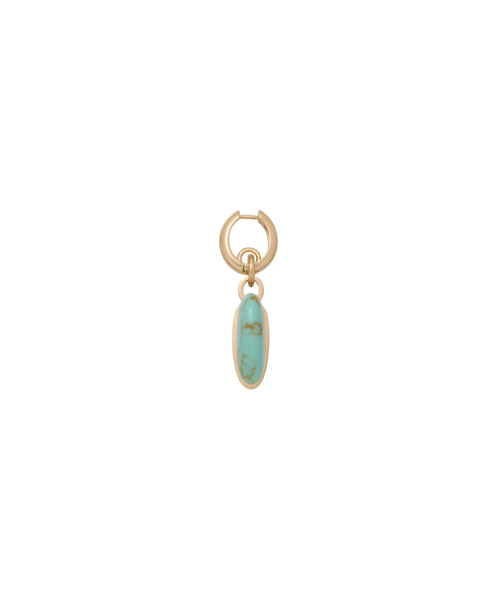 The Stone Mini Heart Earrings in Turquoise