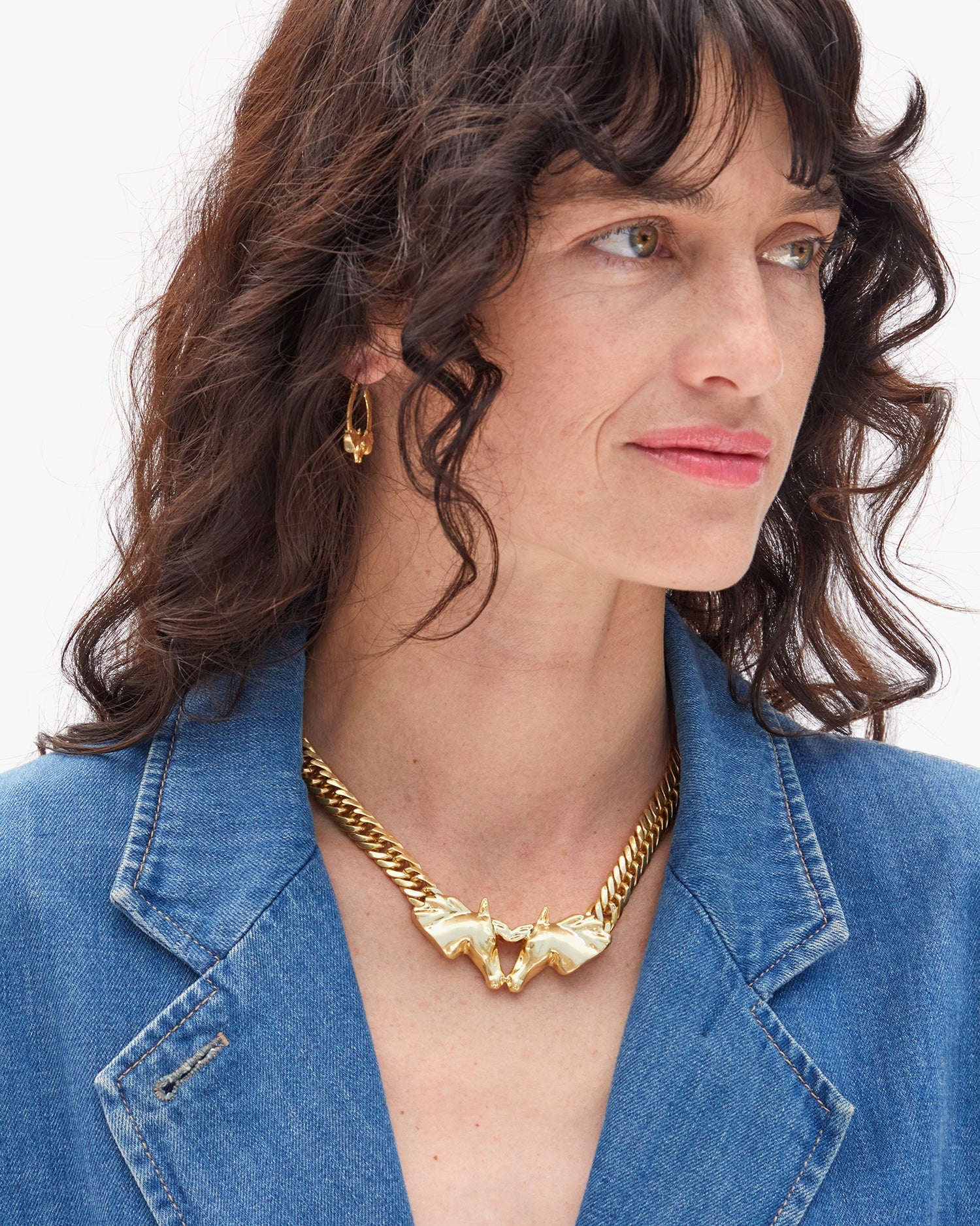 Le Cheval Necklace in Vintage Gold