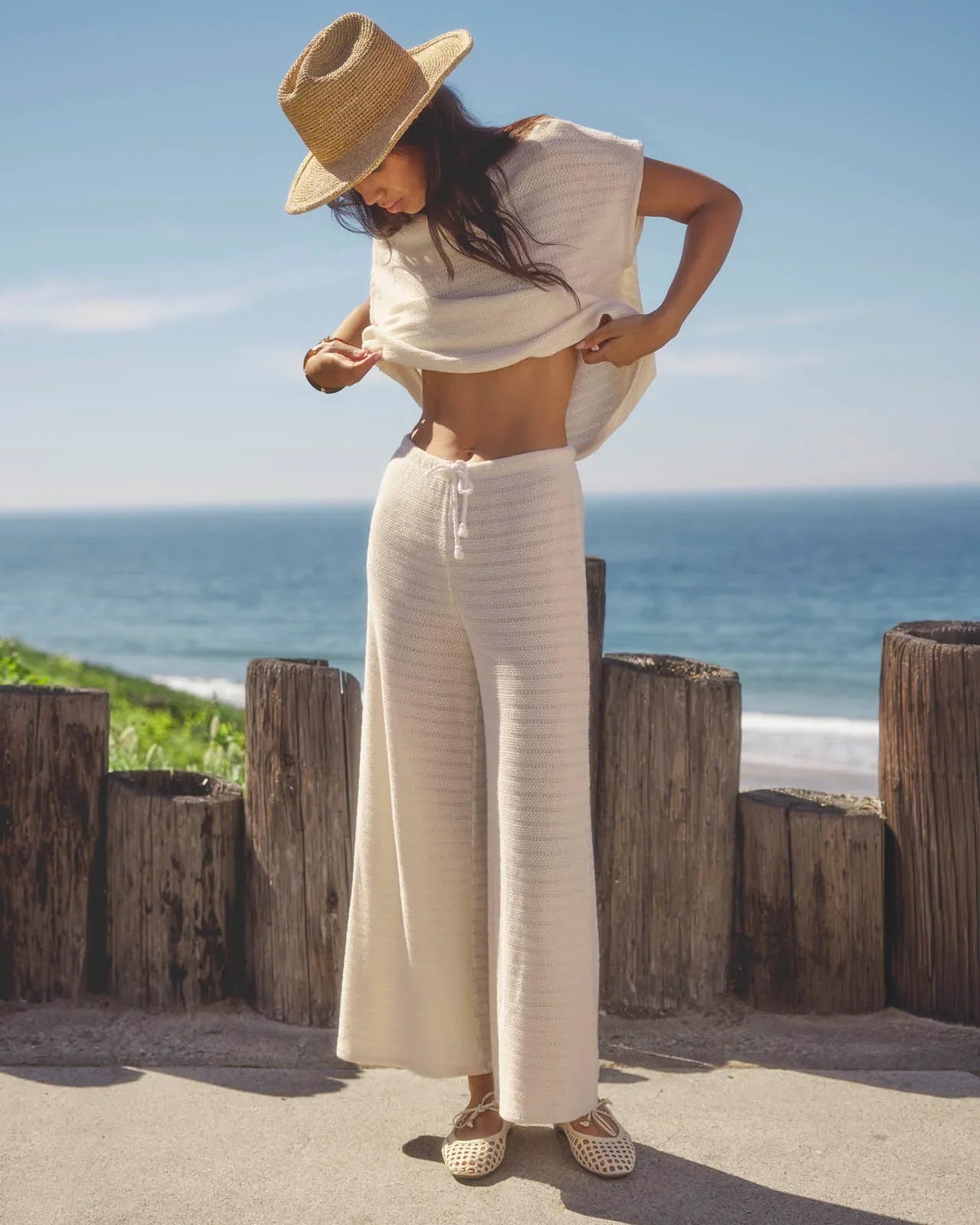 Marisol Crop Pant in Shell